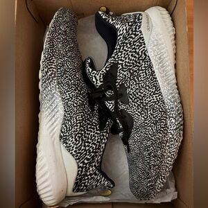 Adidas Black and White Alphabounce Sneakers